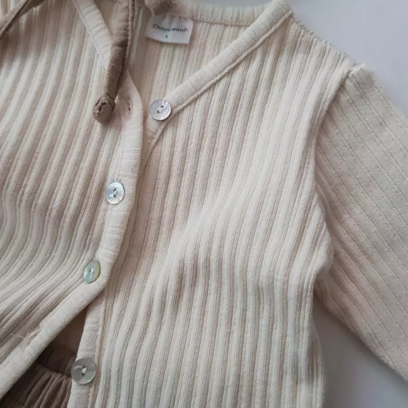 Choucream - Korean Baby Fashion - #onlinebabyboutique - Bebe Rib Cardigan - 5