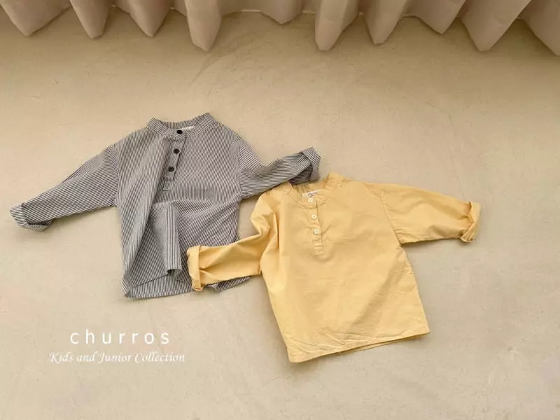 Churros - Korean Children Fashion - #designkidswear - Classic Henry Neck Shirt - 8
