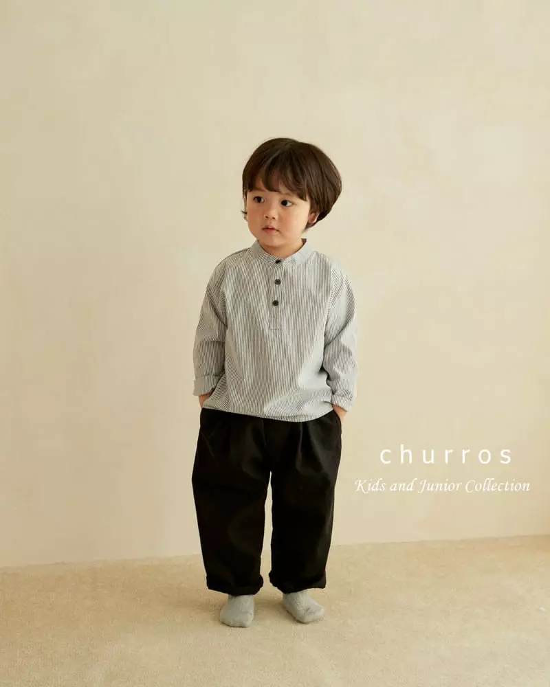 Churros - Korean Children Fashion - #discoveringself - Classic Henry Neck Shirt - 9