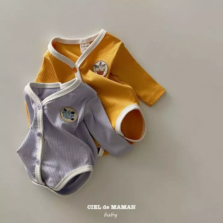 Ciel De Maman - Korean Baby Fashion - #babyboutique - Flower Wapen Bodysuit