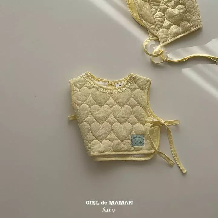 Ciel De Maman - Korean Baby Fashion - #babyclothing - Bib Vest Bonnet Set - 6