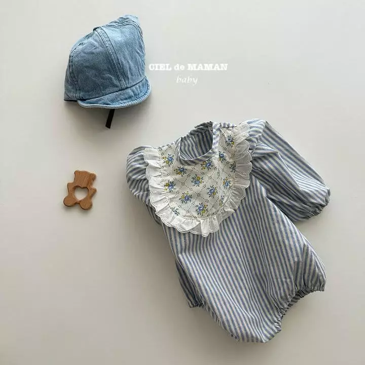 Ciel De Maman - Korean Baby Fashion - #babyclothing - Stripes Mix Bodysuit - 2