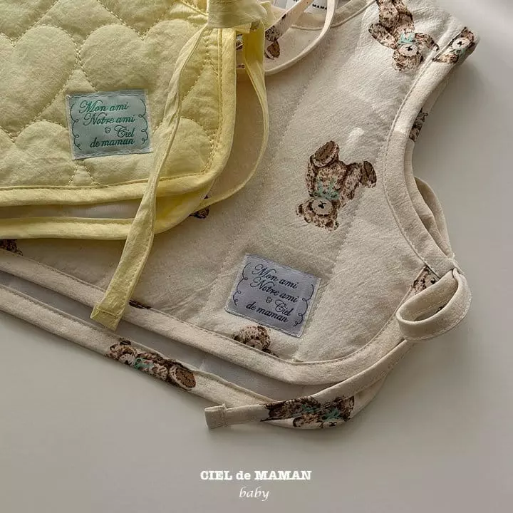 Ciel De Maman - Korean Baby Fashion - #babyfever - Bib Vest Bonnet Set - 8