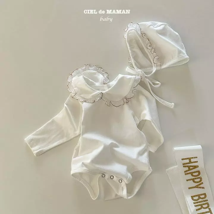 Ciel De Maman - Korean Baby Fashion - #babygirlfashion - Birth Day Bodysuit - 8