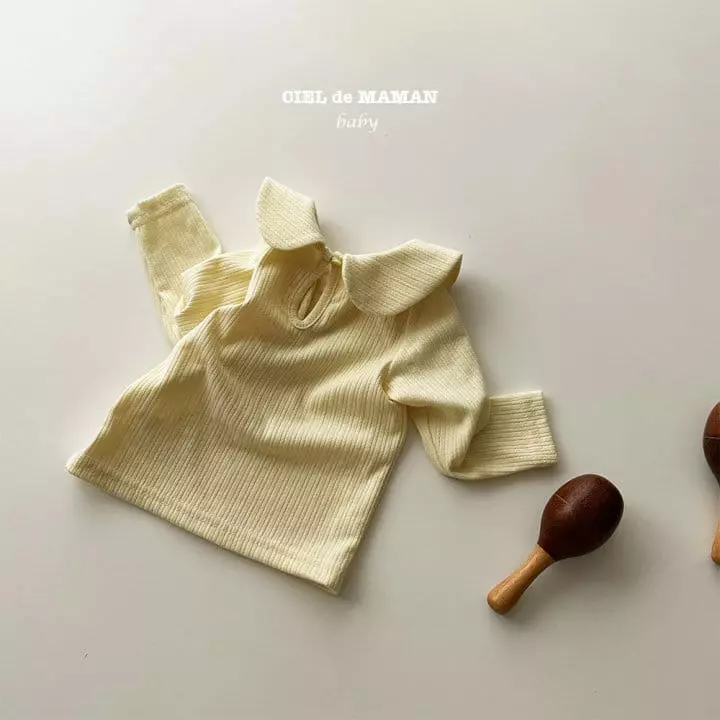 Ciel De Maman - Korean Baby Fashion - #babylifestyle - Bebe Circle Collar Tee - 6
