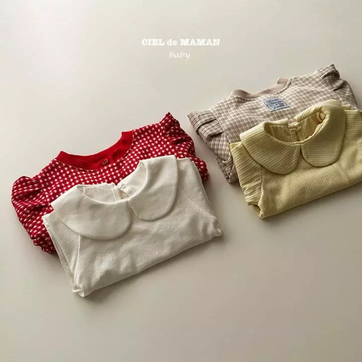 Ciel De Maman - Korean Baby Fashion - #babyootd - Bebe Circle Collar Tee - 8