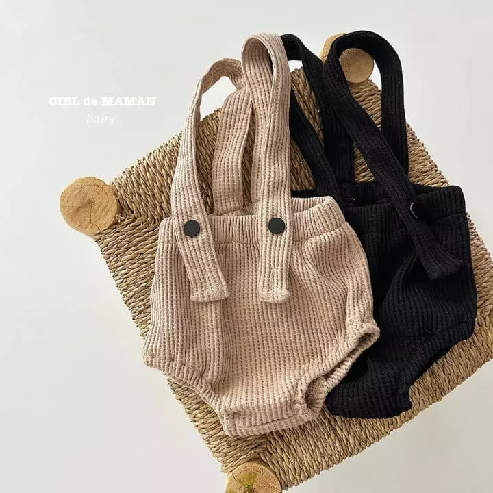 Ciel De Maman - Korean Baby Fashion - #babyootd - Waffle Dungarees - 9