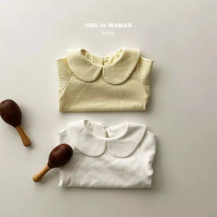 Ciel De Maman - Korean Baby Fashion - #babyoutfit - Bebe Circle Collar Tee - 10