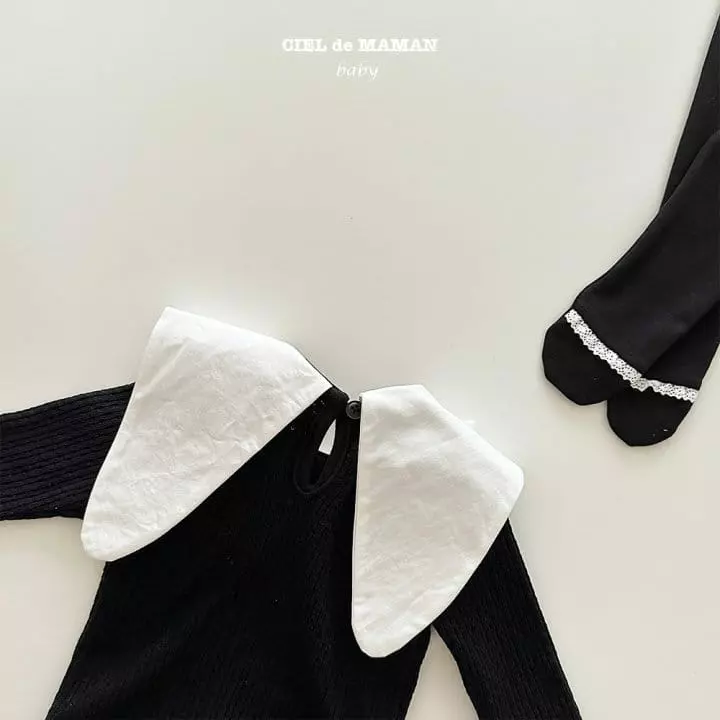 Ciel De Maman - Korean Baby Fashion - #babyoutfit - Big Ribbon Bodysuit Set - 5