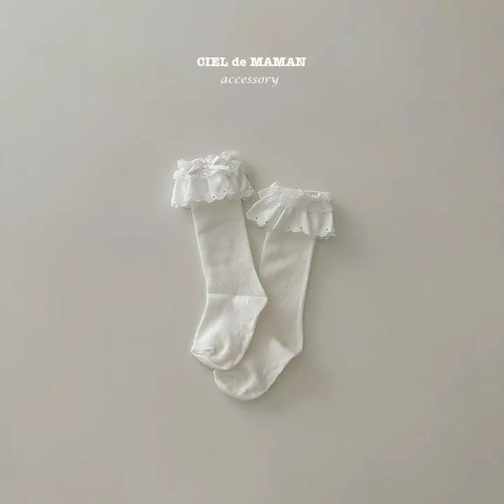 Ciel De Maman - Korean Children Fashion - #designkidswear - Cancan Lace Knee Socks - 2
