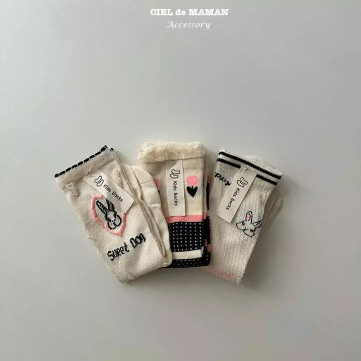 Ciel De Maman - Korean Children Fashion - #discoveringself - Sweet Rabbit Socks (2~8y) - 6
