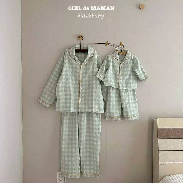 Ciel De Maman - Korean Children Fashion - #magicofchildhood - Sunday Pajama Apple Mint  - 2