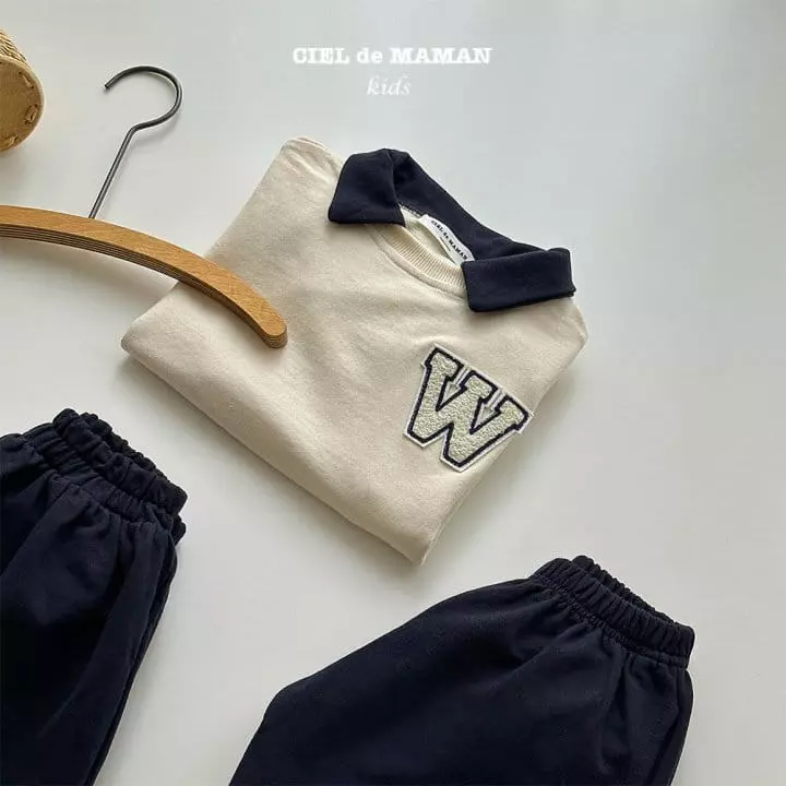 Ciel De Maman - Korean Children Fashion - #prettylittlegirls - W Top Bottom Set - 8