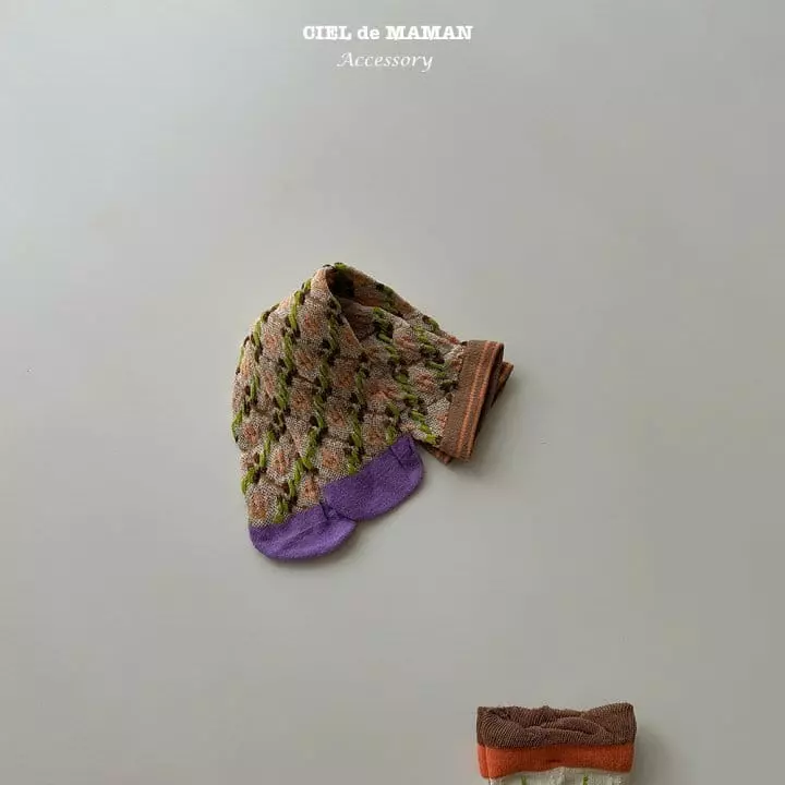 Ciel De Maman - Korean Children Fashion - #stylishchildhood - Flower Jacquard Socks (2~8y) - 3