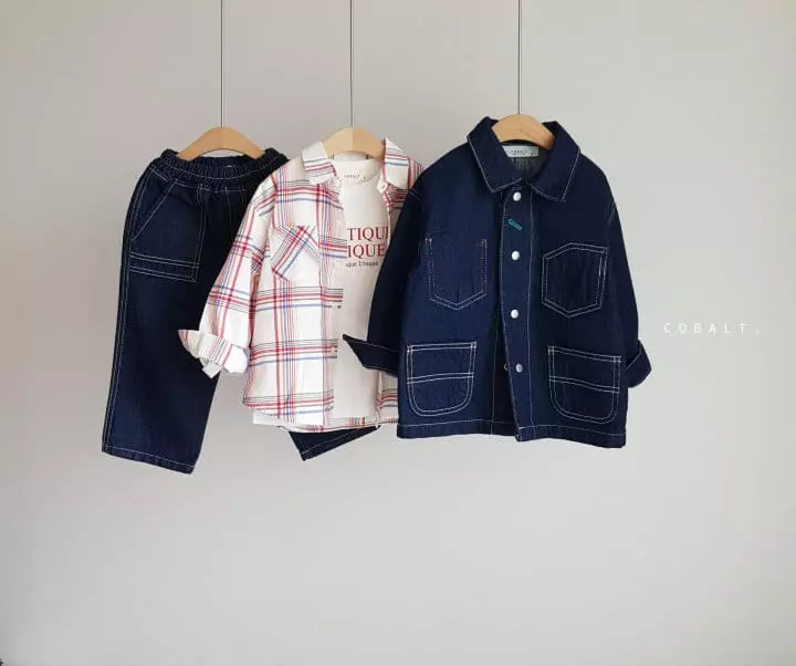 Cobalt - Korean Children Fashion - #kidsstore - Denim Cover Jacket - 4