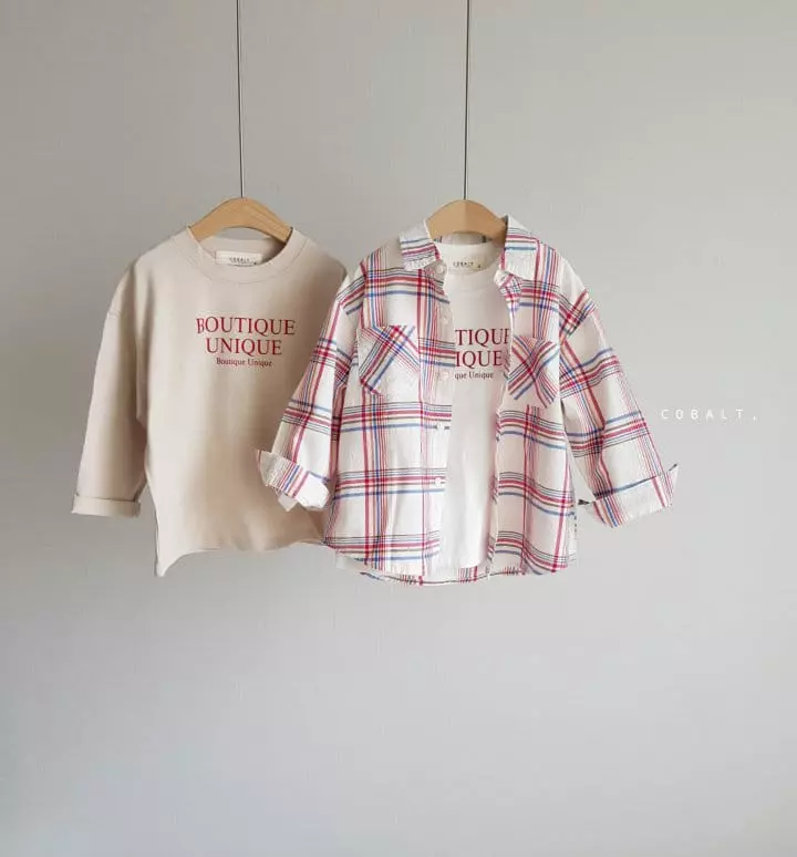 Cobalt - Korean Children Fashion - #toddlerclothing - Check Shirt
