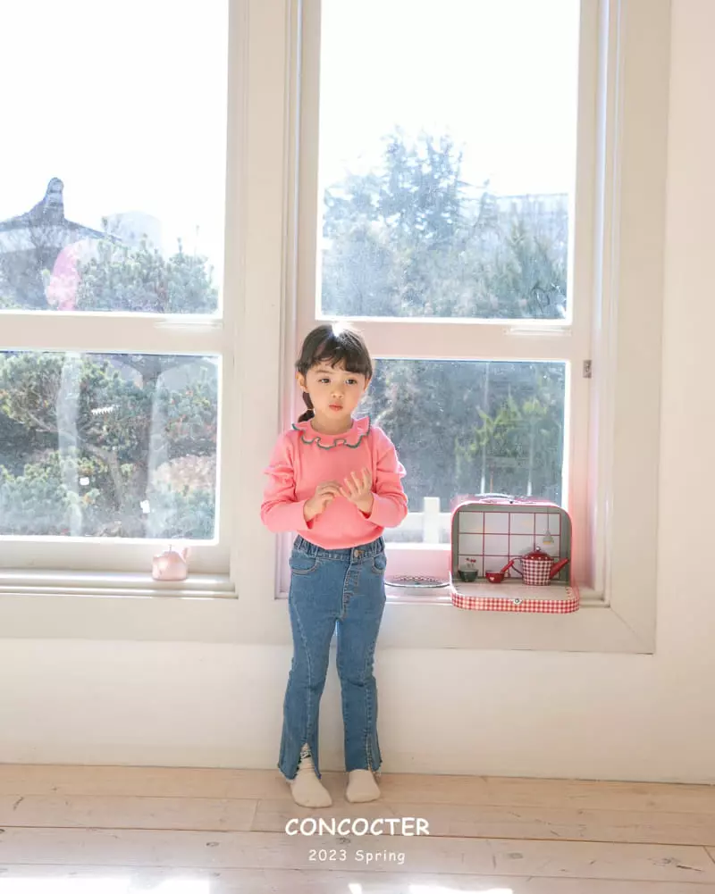 Concocter - Korean Children Fashion - #designkidswear - Denim Slit Pants - 8