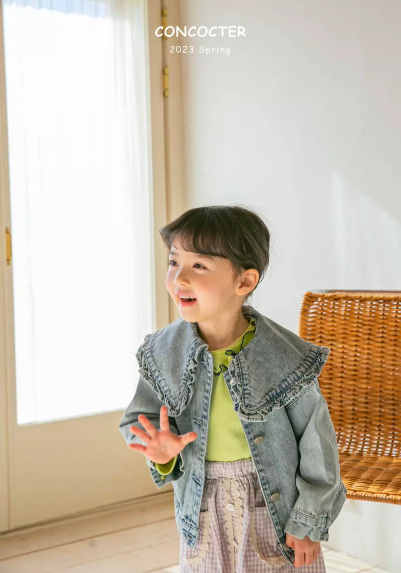 Concocter - Korean Children Fashion - #discoveringself - Denim Frill Jacket - 7