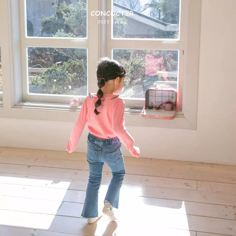 Concocter - Korean Children Fashion - #kidsshorts - Frill Eyelet Tee - 10