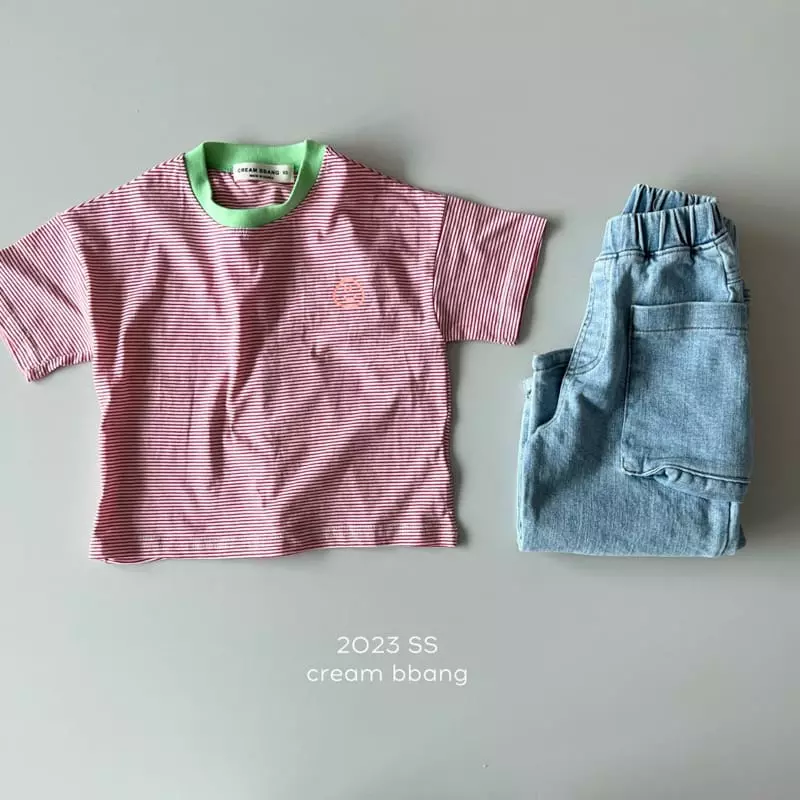 Cream Bbang - Korean Children Fashion - #Kfashion4kids - Smile Stripes Tee - 9