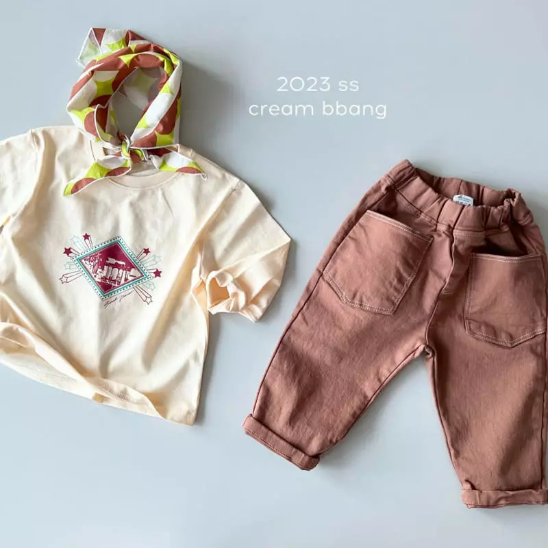 Cream Bbang - Korean Children Fashion - #childofig - Star Single Tee - 2