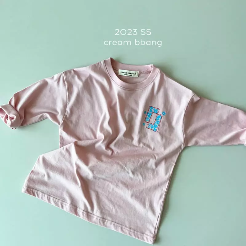 Cream Bbang - Korean Children Fashion - #discoveringself - Flower Front Back Tee