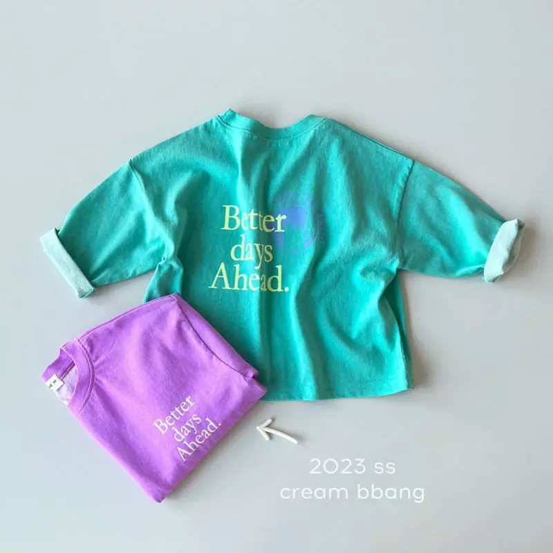 Cream Bbang - Korean Children Fashion - #kidsstore - Better Day Front Tee - 2