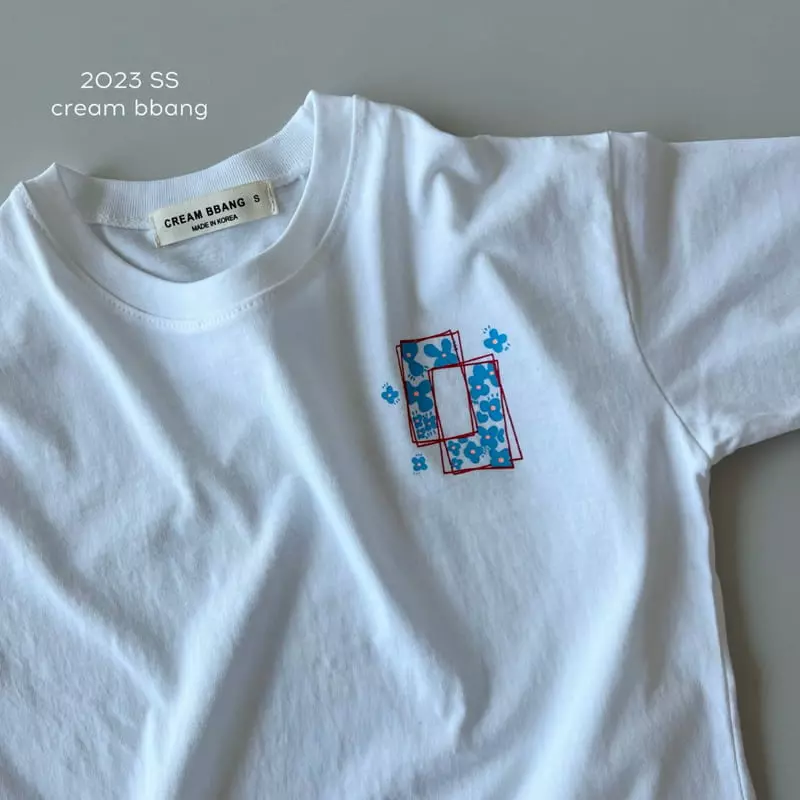 Cream Bbang - Korean Children Fashion - #kidzfashiontrend - Flower Front Back Tee - 5