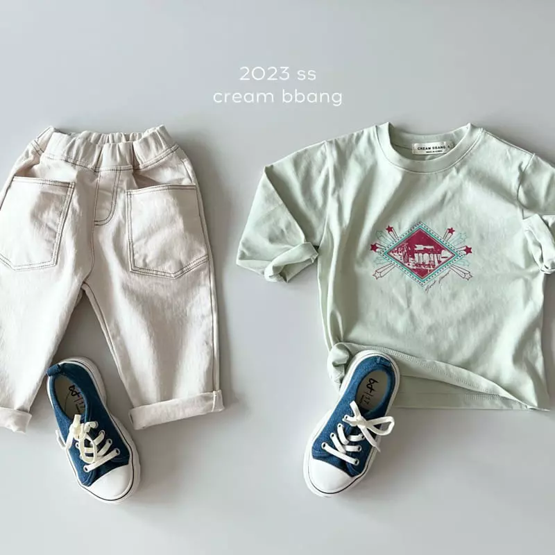 Cream Bbang - Korean Children Fashion - #littlefashionista - Star Single Tee - 11