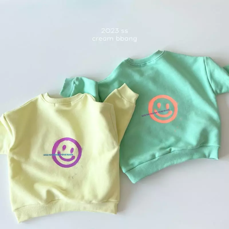 Cream Bbang - Korean Children Fashion - #littlefashionista - Joy Smile Sweatshirt - 2