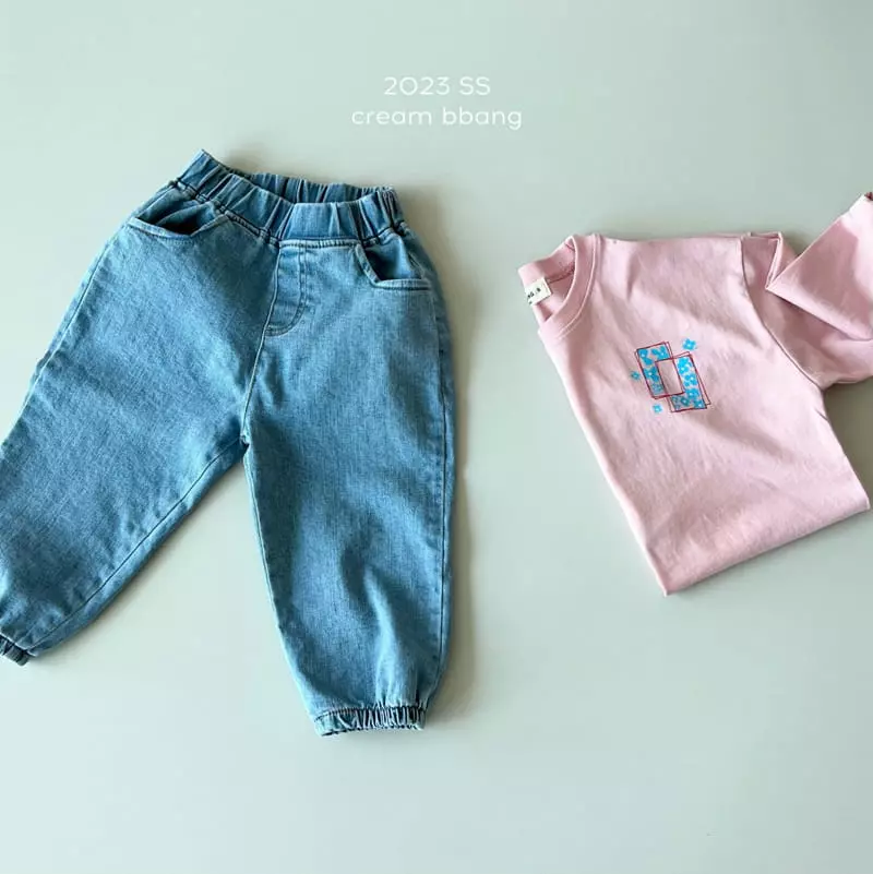 Cream Bbang - Korean Children Fashion - #littlefashionista - Flower Front Back Tee - 7