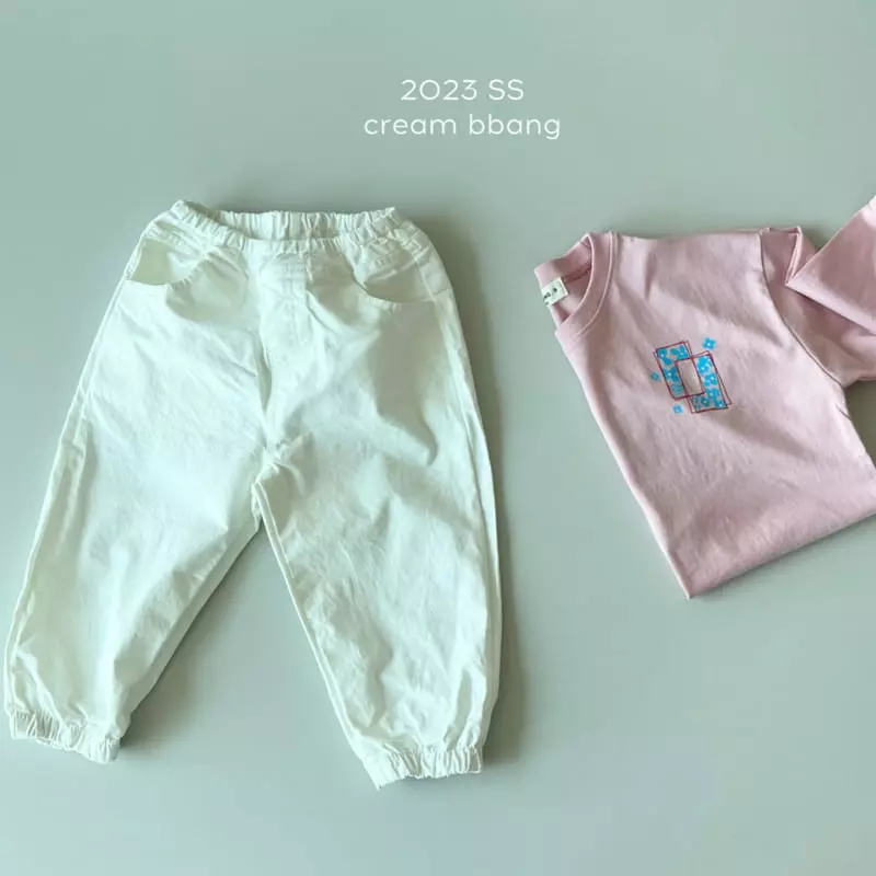 Cream Bbang - Korean Children Fashion - #magicofchildhood - Flower Front Back Tee - 8
