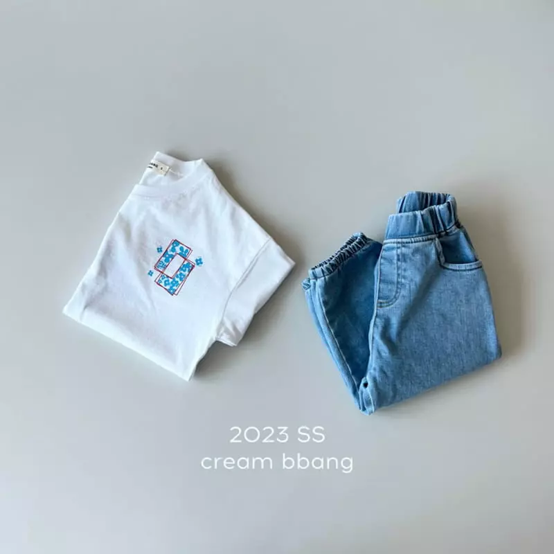 Cream Bbang - Korean Children Fashion - #minifashionista - Flower Front Back Tee - 9