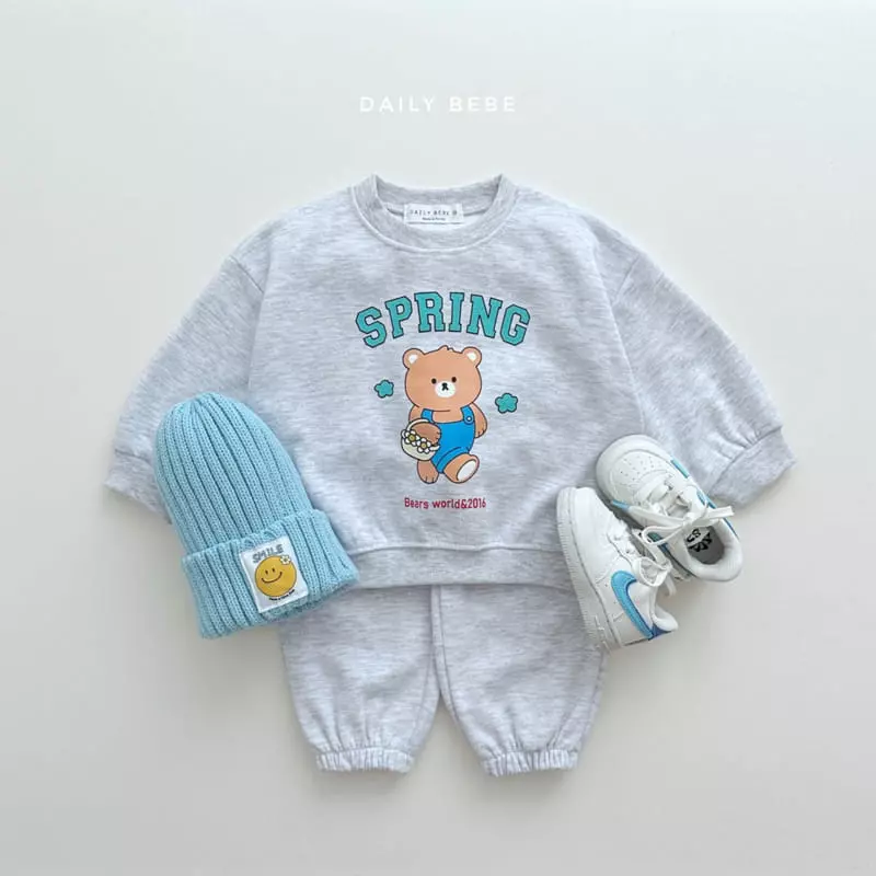 Daily Bebe - Korean Children Fashion - #Kfashion4kids - Spring Top Bottom Set - 2