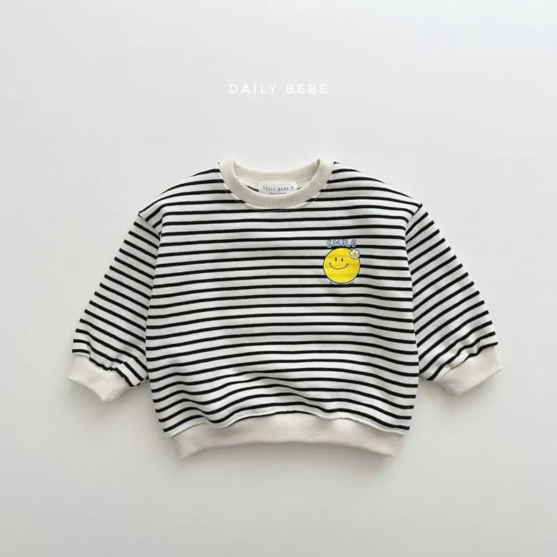 Daily Bebe - Korean Children Fashion - #childofig - Smile Sweatshirt - 6