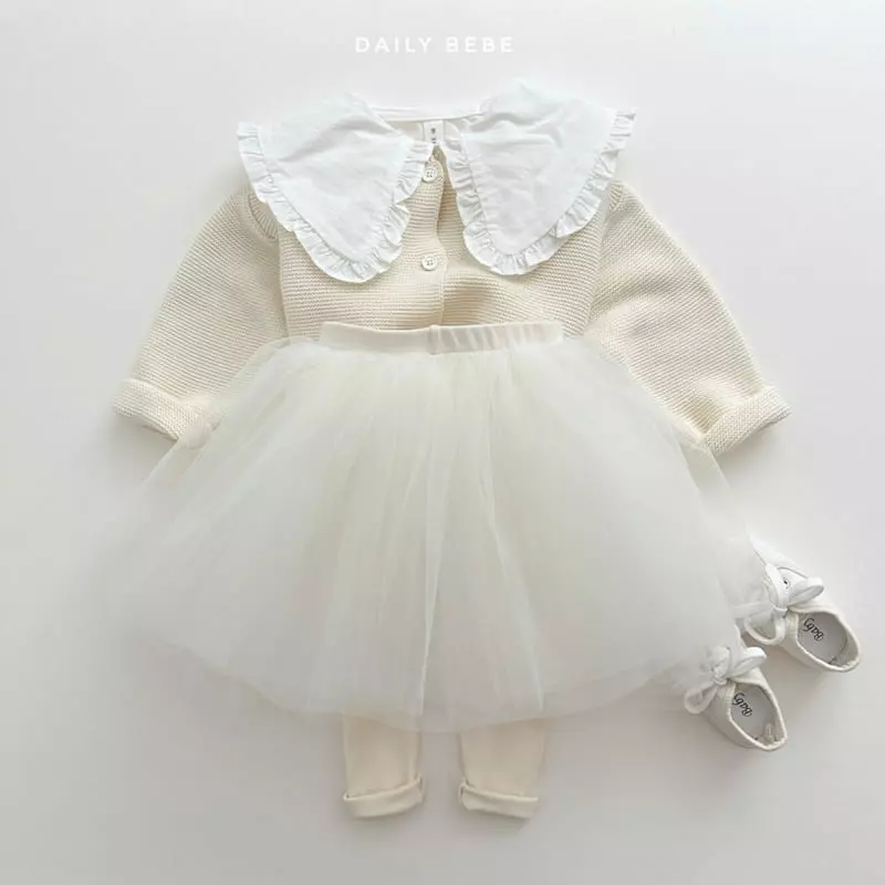 Daily Bebe - Korean Children Fashion - #stylishchildhood - New Collar Blouse Simple - 4
