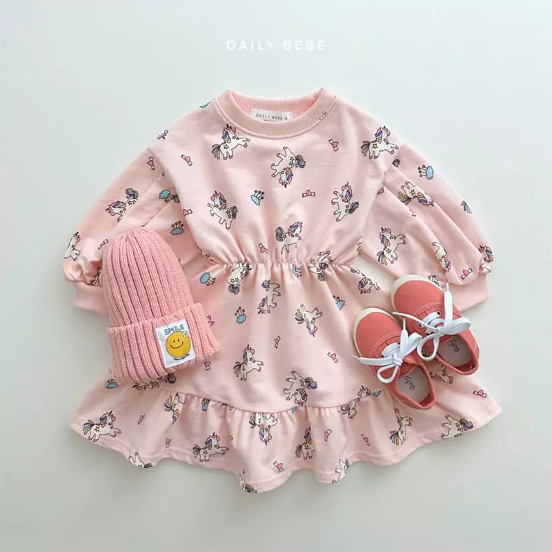 Daily Bebe - Korean Children Fashion - #childrensboutique - Unicorn One-piece - 2