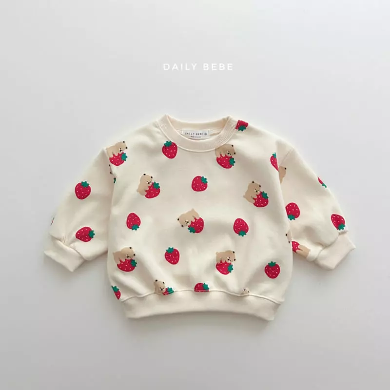Daily Bebe - Korean Children Fashion - #designkidswear - Strawberry BEar One-piece