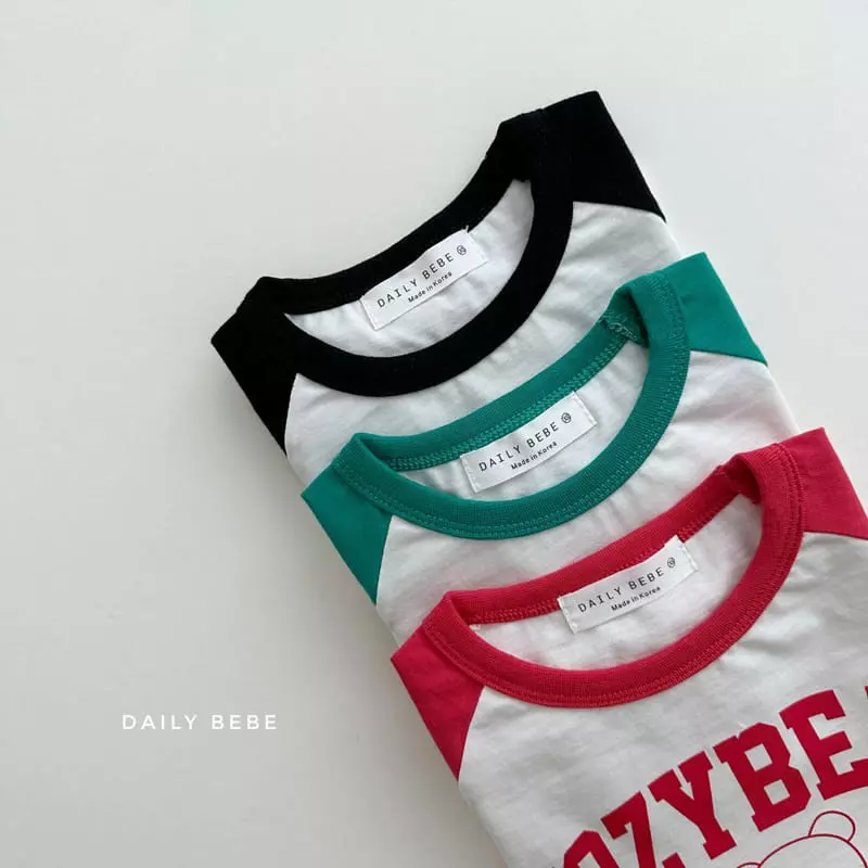 Daily Bebe - Korean Children Fashion - #kidsshorts - Raglan Tee - 12