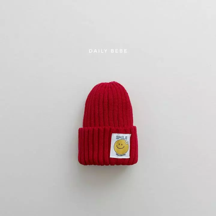 Daily Bebe - Korean Children Fashion - #kidsshorts - Smile Patch Beanie