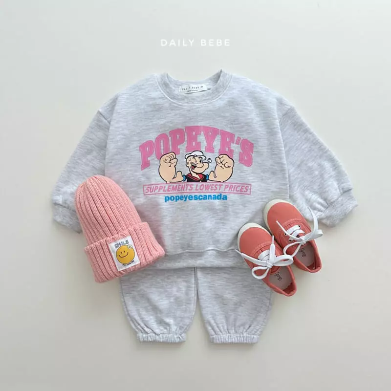 Daily Bebe - Korean Children Fashion - #kidzfashiontrend - Popeye Top Bottom Set - 2