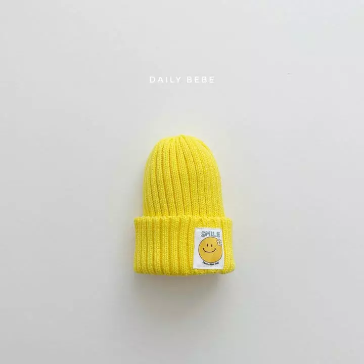Daily Bebe - Korean Children Fashion - #kidzfashiontrend - Smile Patch Beanie - 3