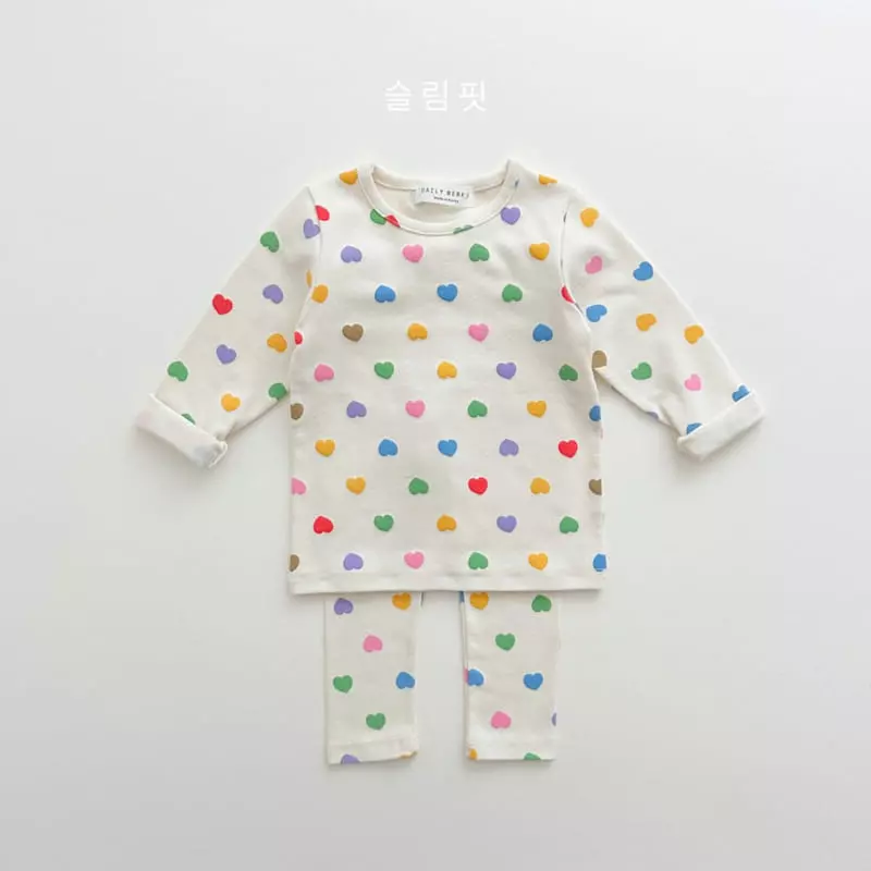Daily Bebe - Korean Children Fashion - #littlefashionista - Heart Easywear - 2