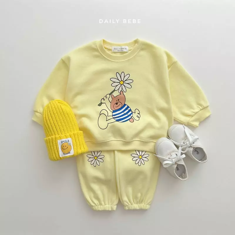 Daily Bebe - Korean Children Fashion - #magicofchildhood - Knee Bear Rabbit Top Bottom Set - 3