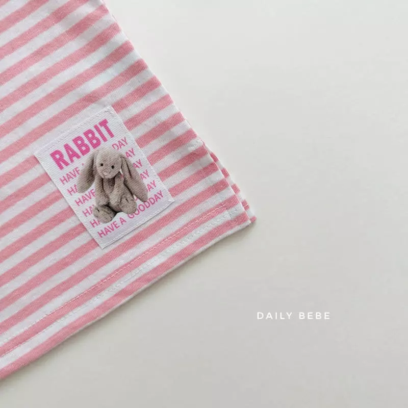 Daily Bebe - Korean Children Fashion - #minifashionista - Patch Stripes Tee - 4