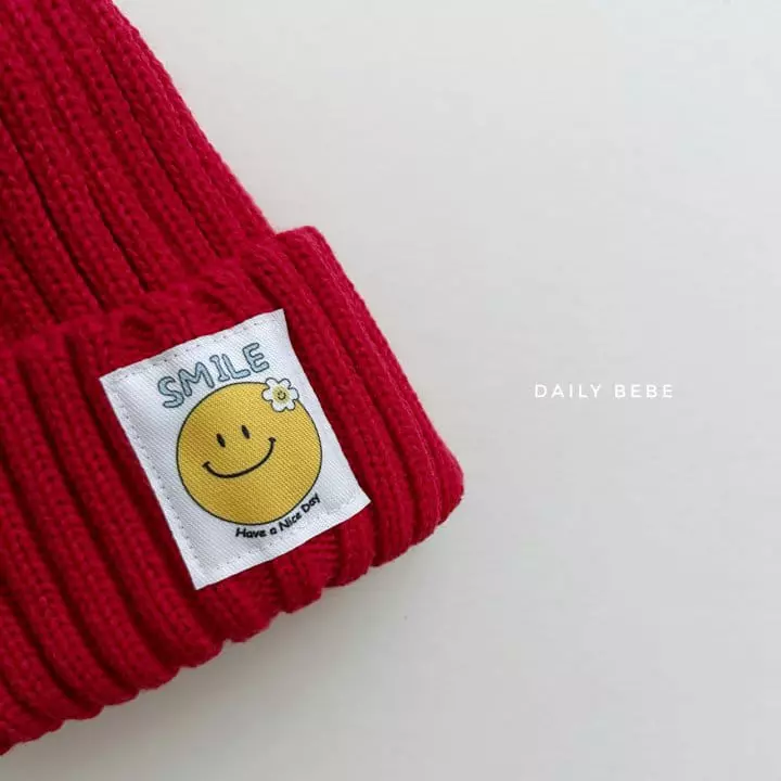 Daily Bebe - Korean Children Fashion - #toddlerclothing - Smile Patch Beanie - 10