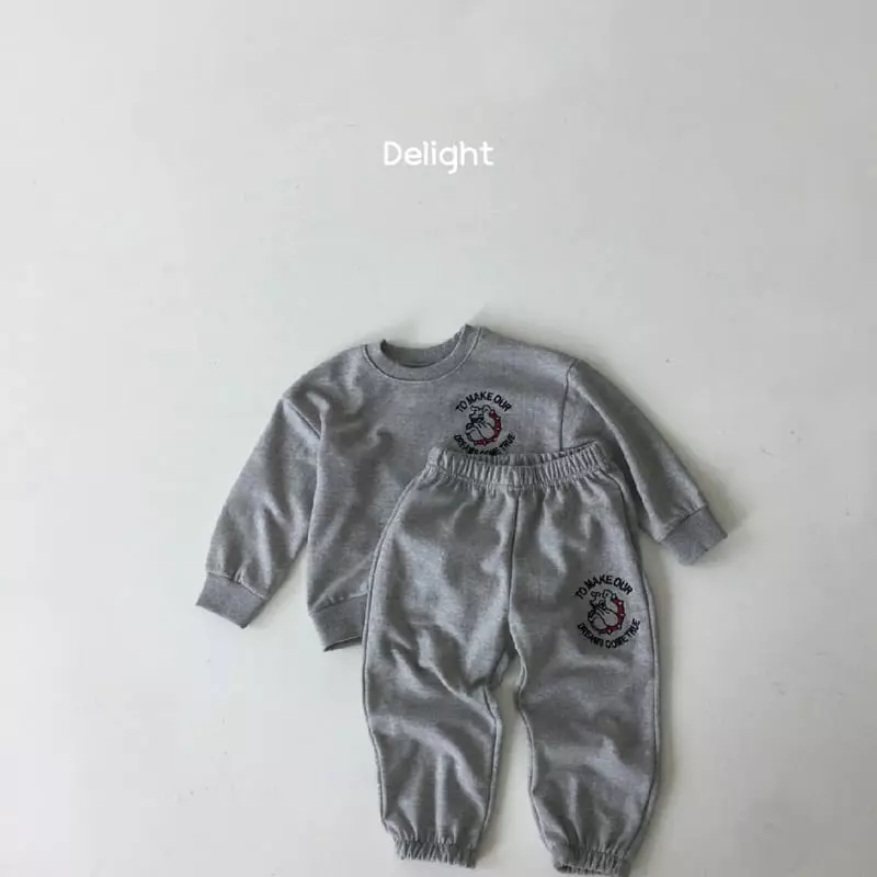 Delight - Korean Children Fashion - #Kfashion4kids - Bull Dog Top Bottom Set - 10