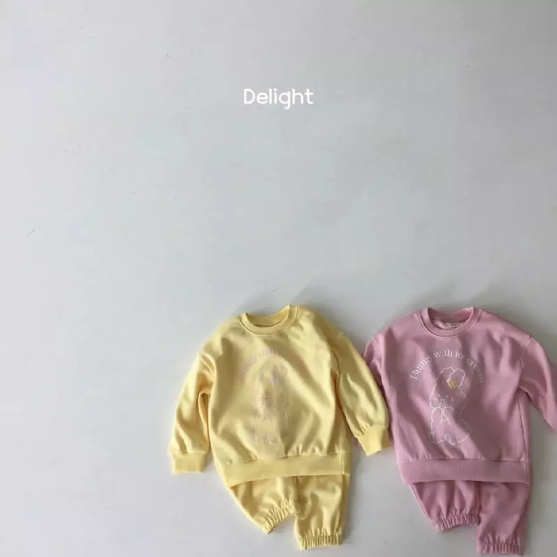 Delight - Korean Children Fashion - #Kfashion4kids - Embo Bunny Top Bottom Set - 3