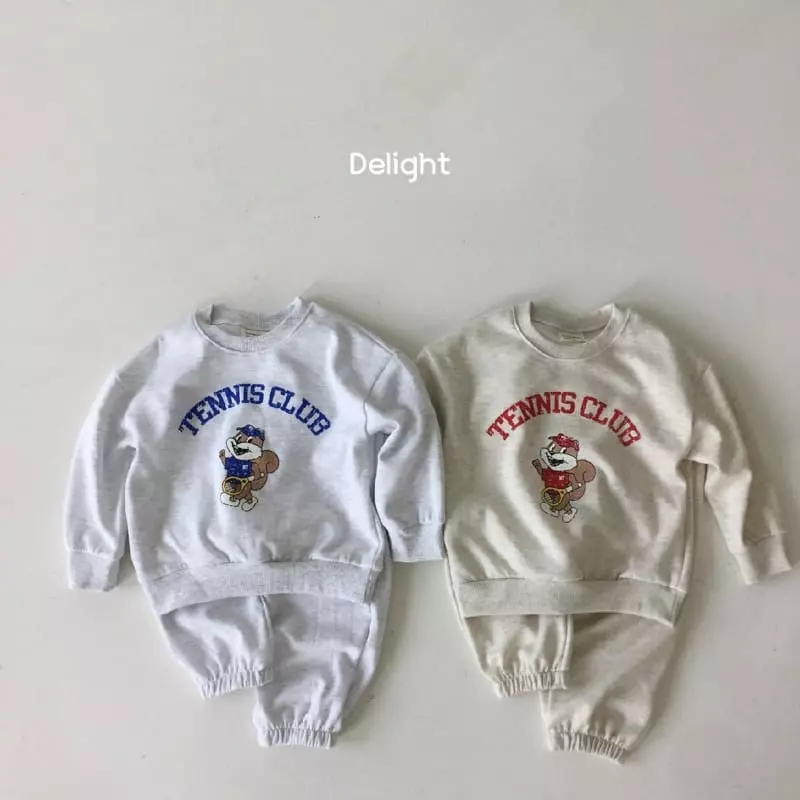 Delight - Korean Children Fashion - #childofig - Tennis Squirrel Top Bottom Set
