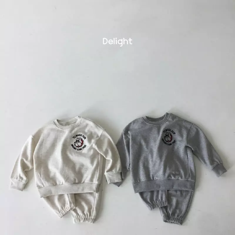 Delight - Korean Children Fashion - #childrensboutique - Bull Dog Top Bottom Set - 3
